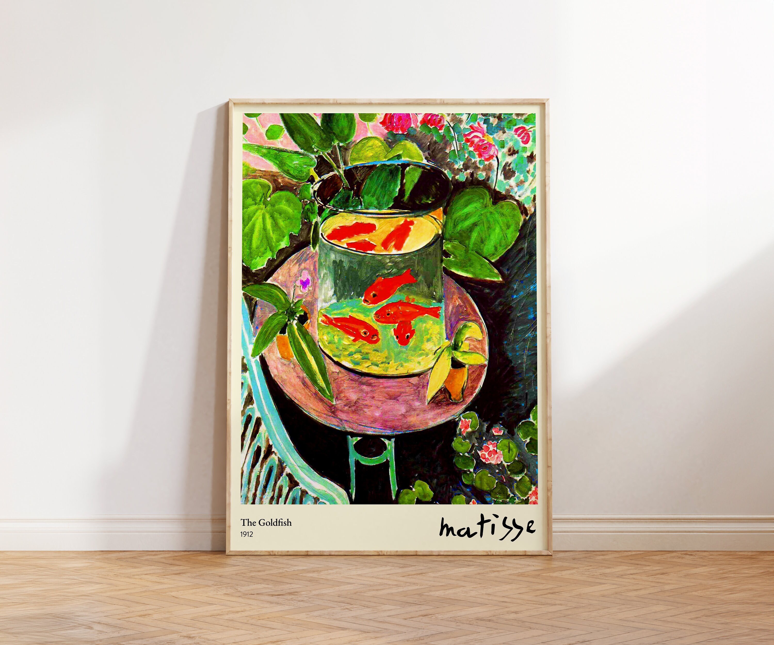 Henri Matisse Print - Vintage Animal Goldfish Painting - Large