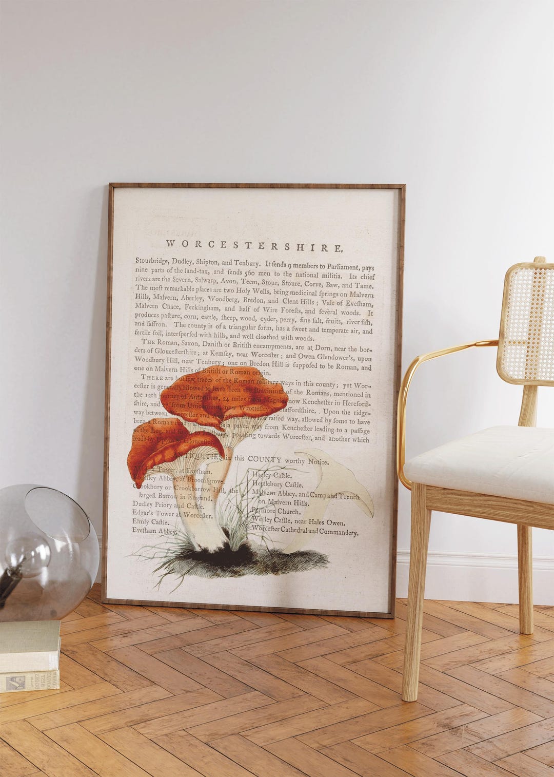 Vintage Dictionary Print - Retro Mushroom Wall Art - Antique Book Decor ...