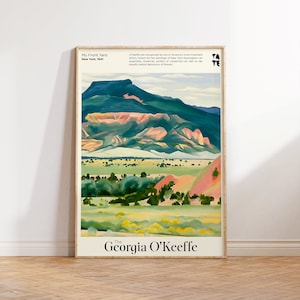 Georgia O'keeffe Print - My Frontyard Mountain Print - Pink