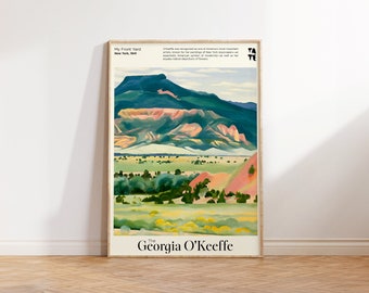 Georgia O'Keeffe Print - My Frontyard Mountain Print - Rosa abstrakte Kunst für Wohnzimmer oder Büro Dekor - Natur Wandkunst