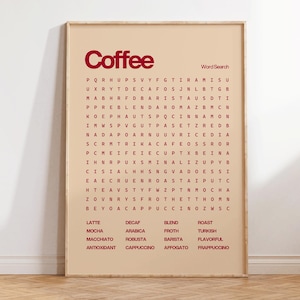 Funny Coffee Print - Quirky Coffee Lover Wall Art - Trendy Kitchen Cafe Decor - Barista Poster - Retro Apartment Decor - Coffee Bar Sign