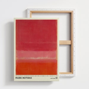 Impresión de Mark Rothko: cuadro rosa de gran tamaño, arte de pared abstracto para sala de estar, oficina, regalo de cumpleaños y decoración del hogar