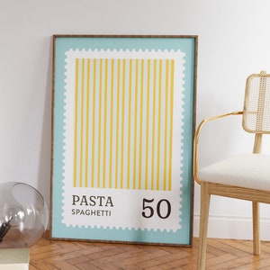 Küchen Drucke - Pasta Spaghetti Gemälde - Niedliche Küchen Wand Kunst und Drucke - Moderne Italienische Küche Leinwand Kunst - Perfekt für Geschenke Dekor