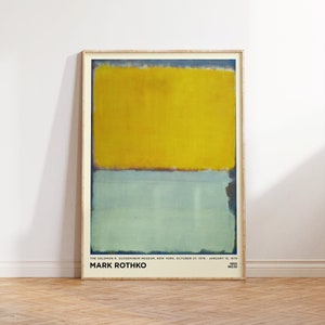 Mark Rothko Print - Blue Yellow Painting Large Abstract Wall Art for Living Room & Office Wall Art -  Blue Canvas Home Decor - Home Gifts