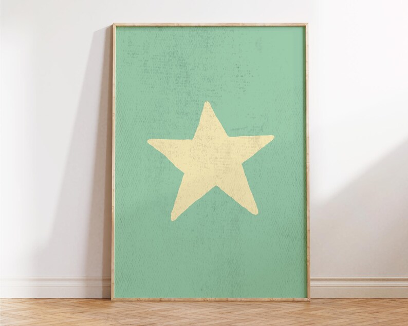 Retro Hand Drawn Star Wall Art, Tosca Wall Art, Tosca Wall Art, Stars