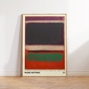 Mark Rothko Print - Red Black Painting Large Abstract Wall Art for Living Room & Office Wall Art -  Red Canvas Home Decor - Home Gifts