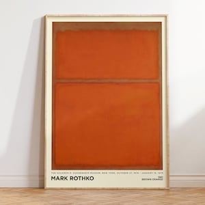 Mark Rothko Print - Red Orange Painting Large Abstract Wall Art for Living Room, Office Wall Art, Birthday Gift and Home Decor