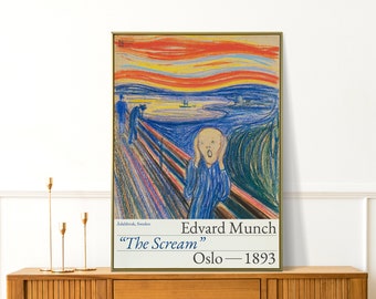 エドヴァルド・ムンク『星月夜』（1922-1924）美術館品質のロールド