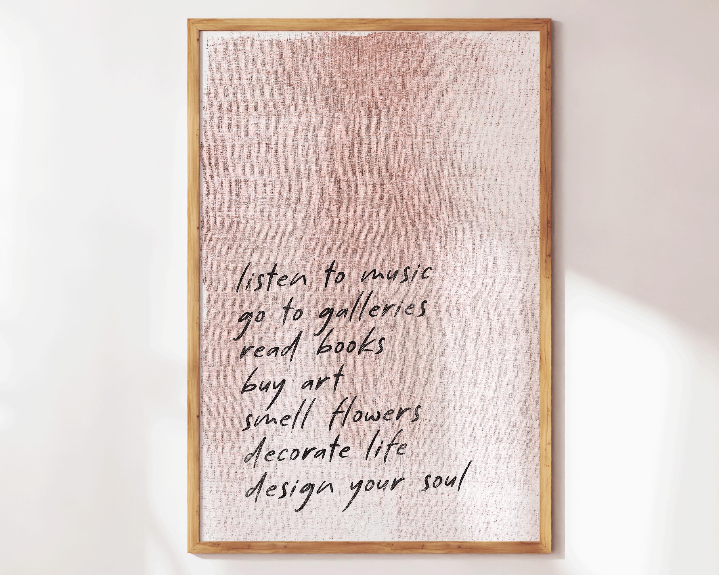 Romanticize Life Art - Self Love Wall Art - Aesthetic Apartment Decor ...