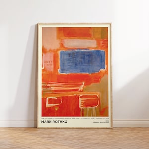 Mark Rothko Print - Orange Painting Large Abstract Wall Art for Living Room & Office Wall Art -  Red Canvas Home Decor - Home Gifts