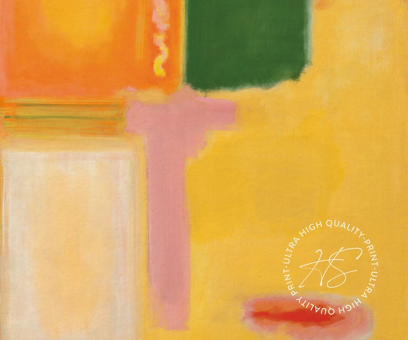 Mark Rothko Pastels Mark Rothko Print - Pastel Orange Painting Large Abstract Wall Art for ...