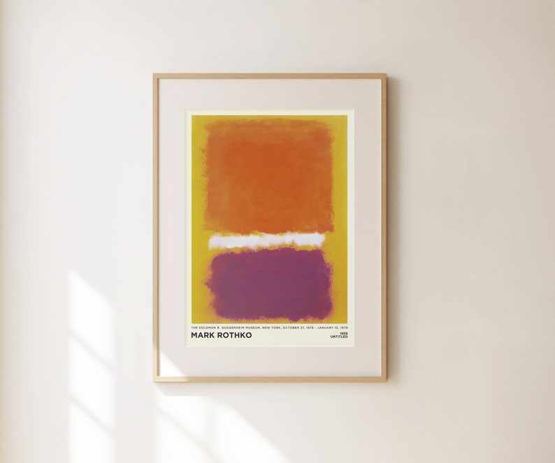 Mark Rothko Print - Yellow Orange Painting Large Abstract Wall Art for ...