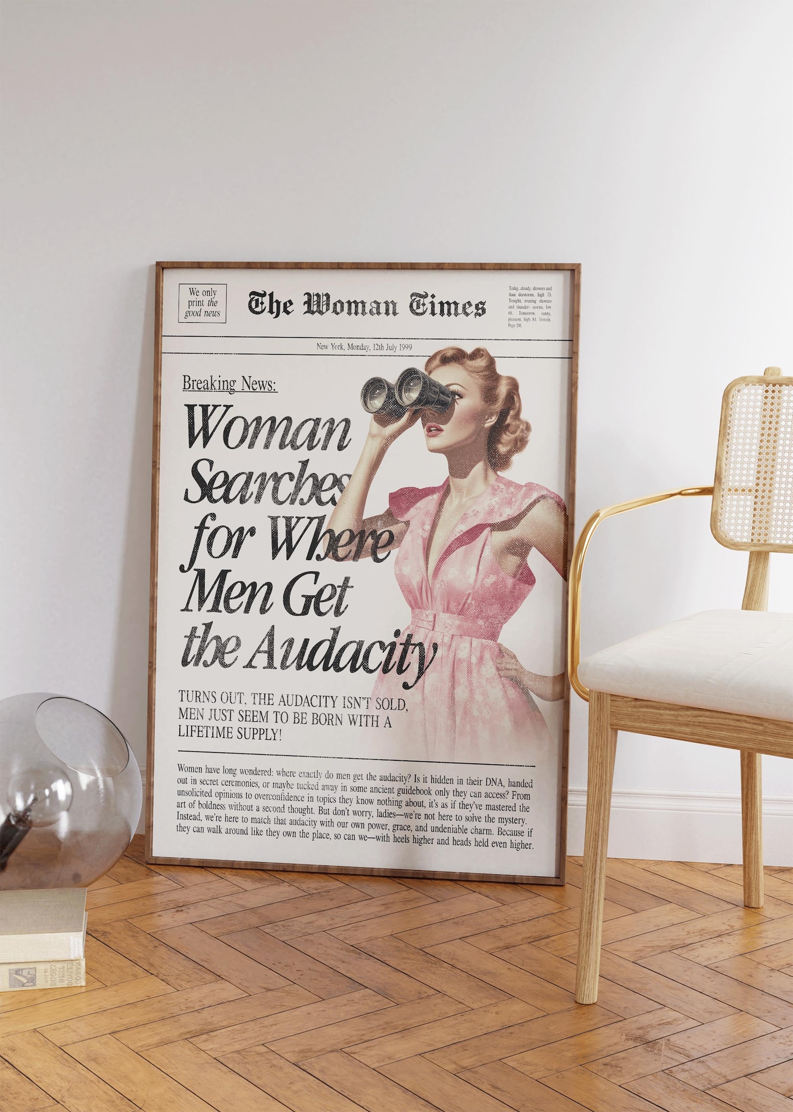 Where Men Get the Audacity Print - New Yorker Wall Art - Vintage Girly ...