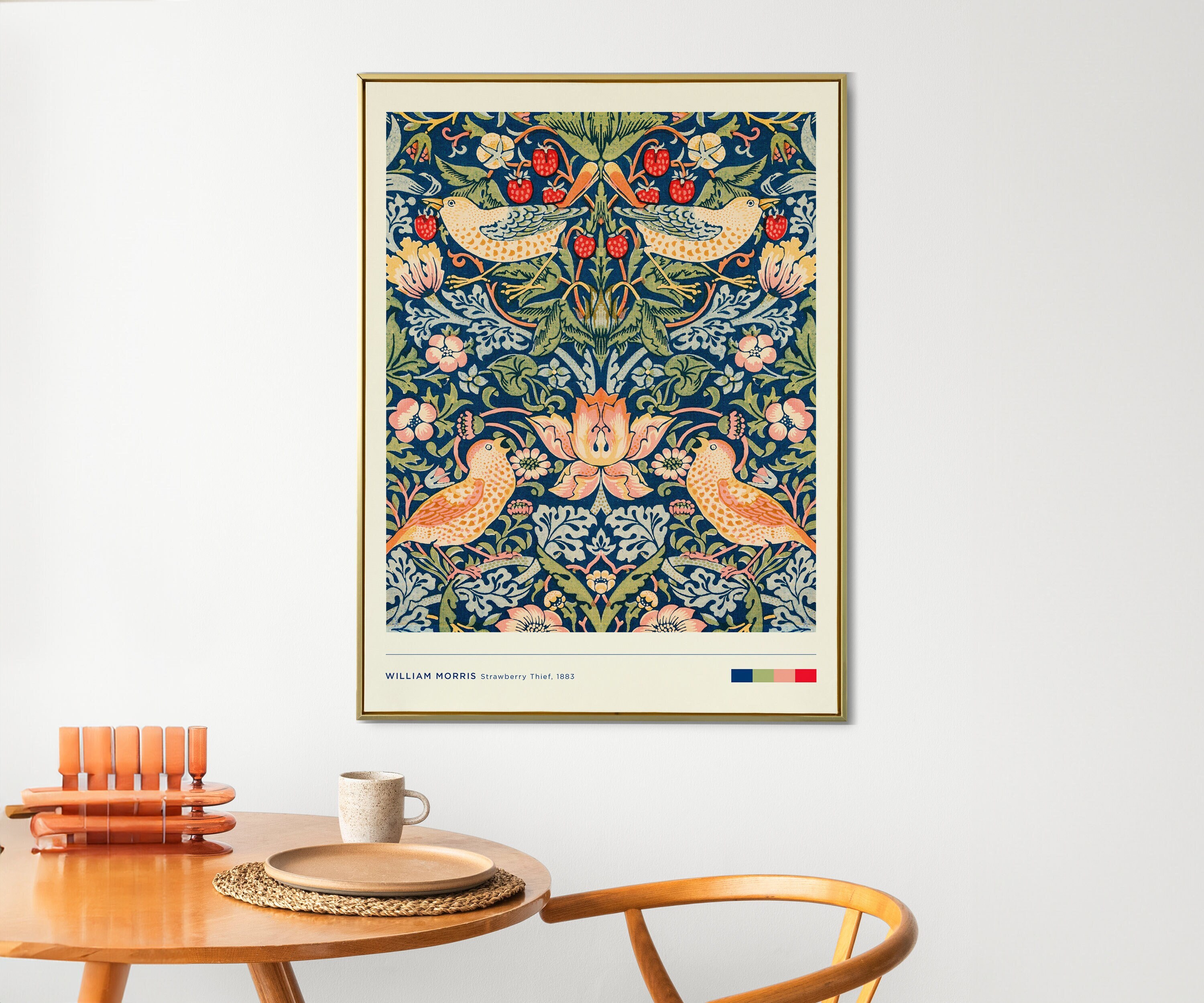 William Morris Print - Birds Flower Wall Decor - Botanical Animal Art ...