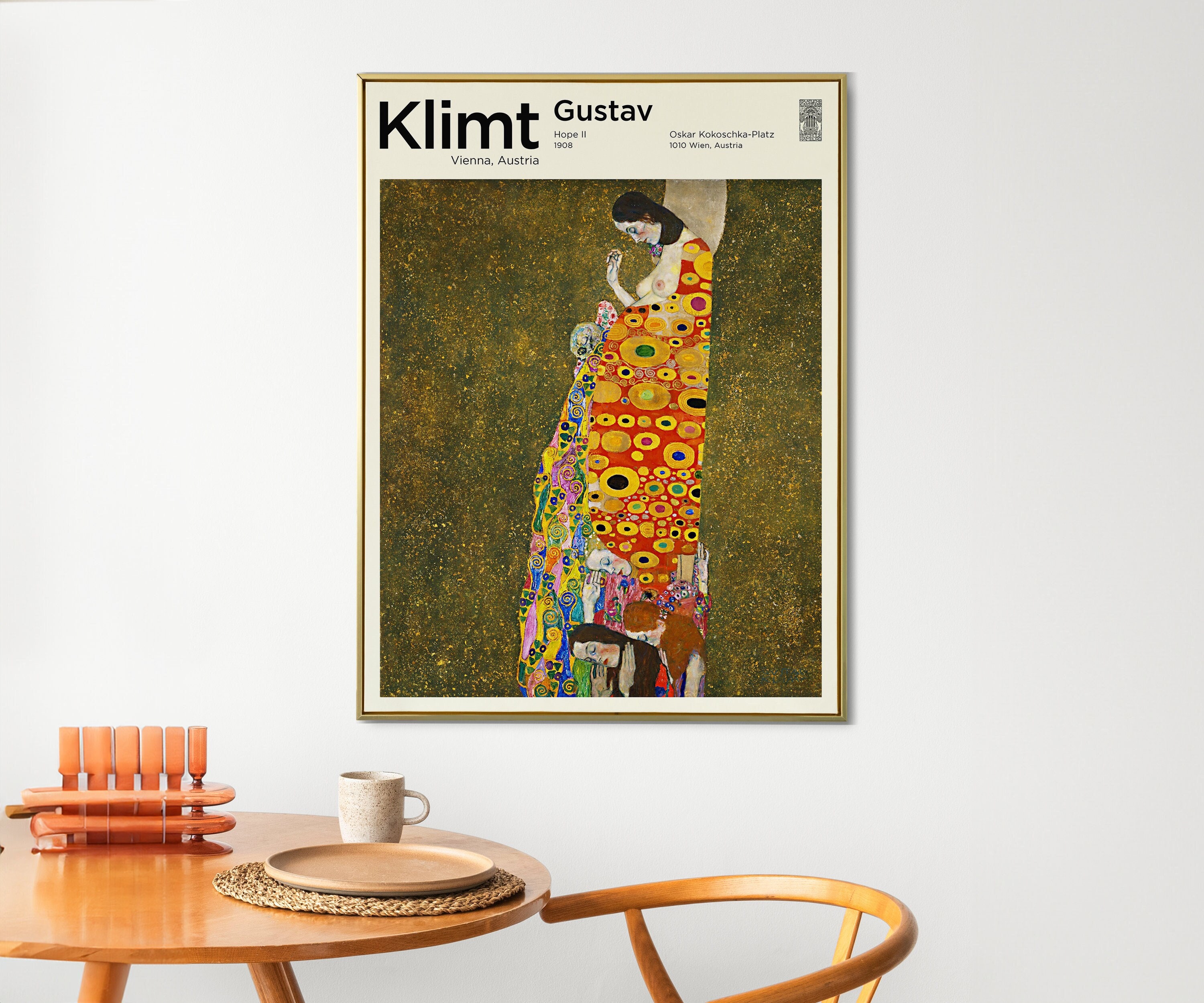 Gustav Klimt Print - Hope II Woman - Gold Wall Art for Living Room ...