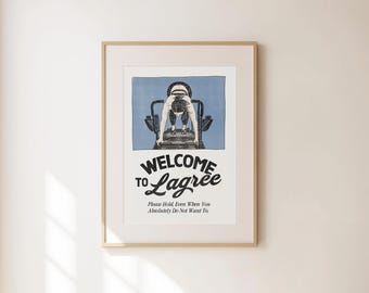 Welcome to Lagree Poster, Pilates Wall Art, Pilates Studio Decor, Gift for Lagree Lover, Hot Girly Print, Fitness Wall Decor