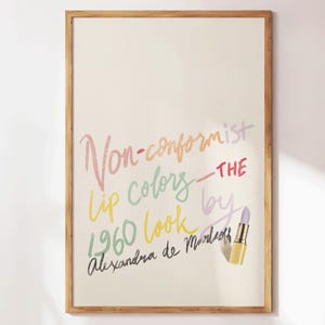 Chic Lipstick Print - Fashion Print - Colorful Poster - Vintage  Beauty Poster - Makeup Room Decor - Preppy Apartment Decor - Girly Wall Art