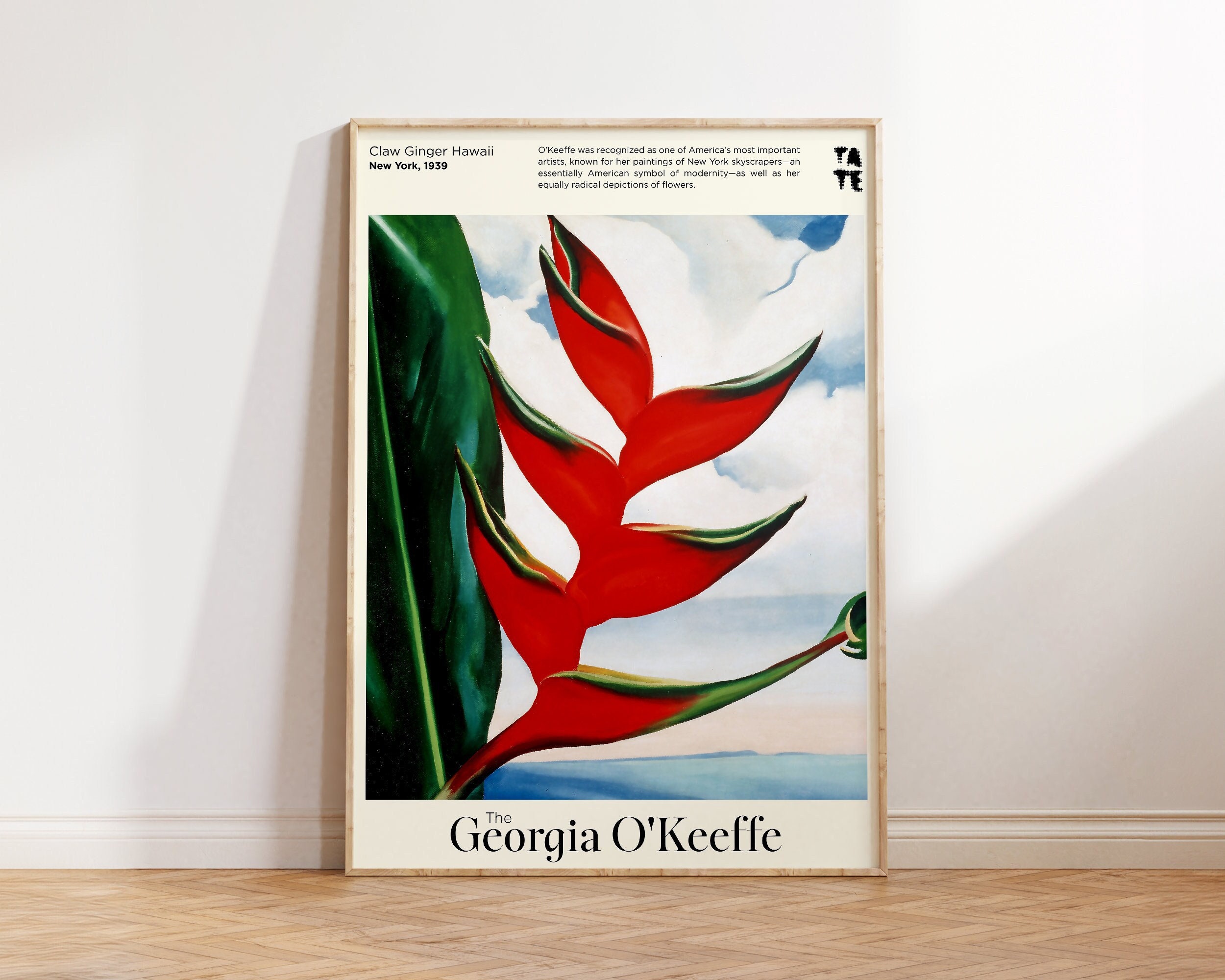 Set of 3 Wall Art Georgia O'keeffe Prints - Topical Hawaii Flower