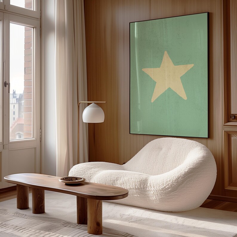 Retro Hand Drawn Star Wall Art, Tosca Wall Art, Tosca Wall Art, Stars