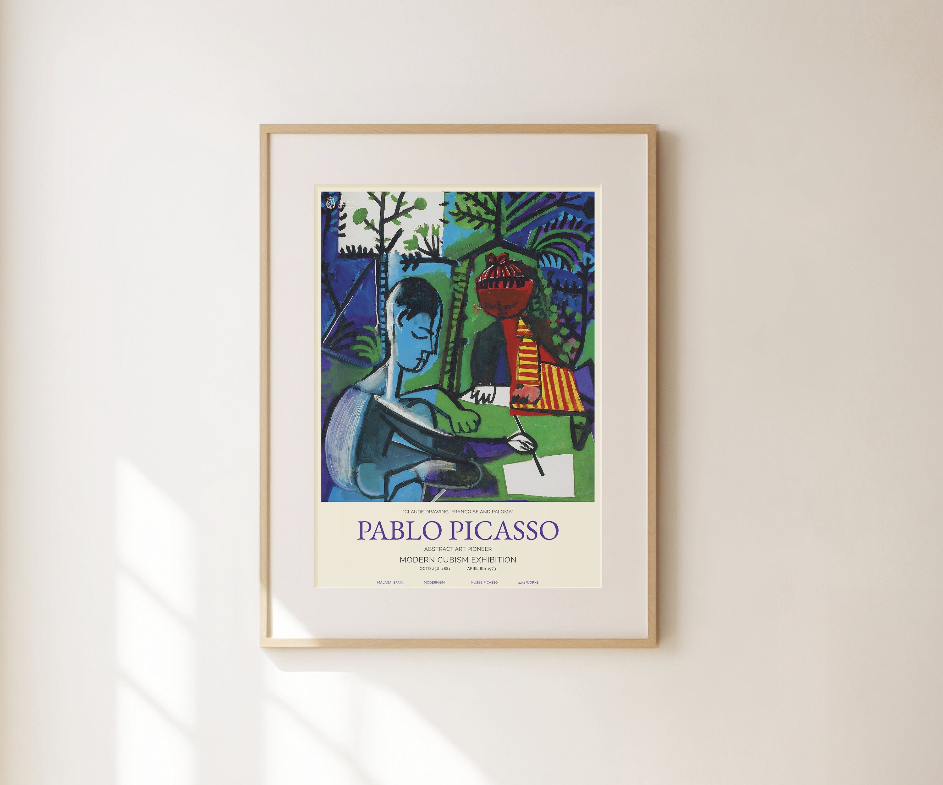 Pablo Picasso Print - Abstract Blue Painting Wall Art - Modern Famous ...