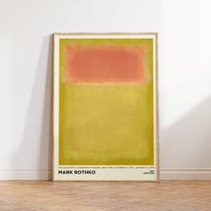 Mark Rothko Print - Orange Yellow Painting Large Abstract Wall Art for Living Room, Office Wall Art, Birthday Gift and Home Decor