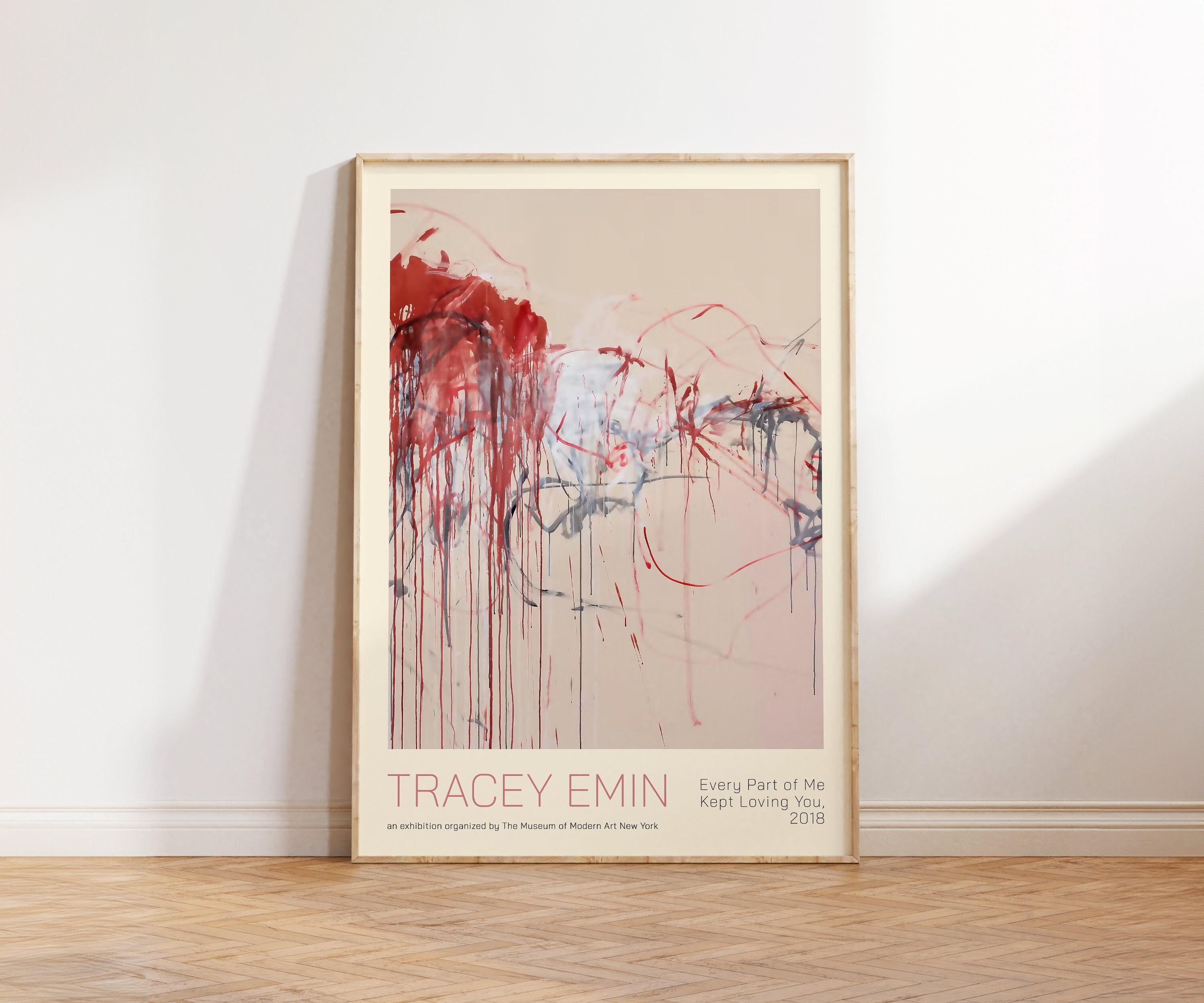 Tracey Emin Print - Every Part of Me Kept Loving You Poster - Modern Feminist Wall Art - Abstract Painting for Living Room & Office Wall