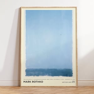 Impressão de Mark Rothko - Pintura bege azul-claro, grande arte de parede abstrata para sala de estar, arte de parede de escritório, presente de aniversário e decoração de casa