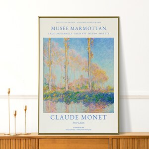 Claude Monet Print - Vintage Trees Painting - Forest Pastel Wall Art for Living Room and Office Wall Decor - Home and Birthday Gifts