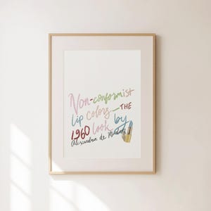 Chic Lipstick Print - Fashion Print - Colorful Poster - Vintage Beauty Poster - Makeup Room Decor - Preppy Apartment Decor - Girly Wall Art