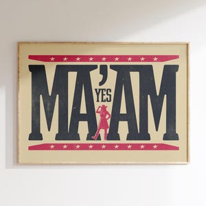 Ja mevrouw - Southwestern Print - Funny Western Home Decor - Retro Cowboy Wall Art - Kleurrijke Print - Eclectische Poster - Amerikaans Decor