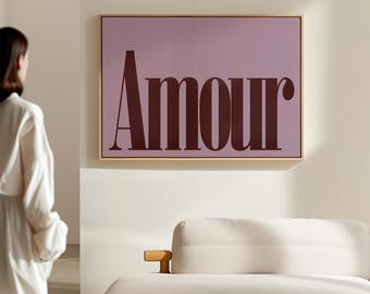 Arte de pared con motivos de amor: decoración moderna para el día de San Valentín, regalo romántico para parejas, impresión retro con forma de corazón, galería de arte minimalista con motivos de amor para cualquier espacio