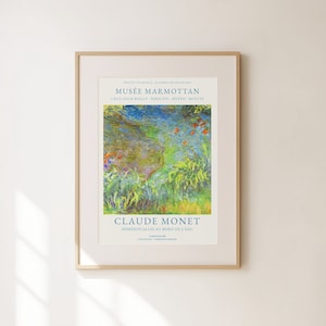Claude Monet Print - Forest Pond Botanical Painting - Large Vintage Wall Decor - Plants Wall Art for Living Room and Office Wall Gifts