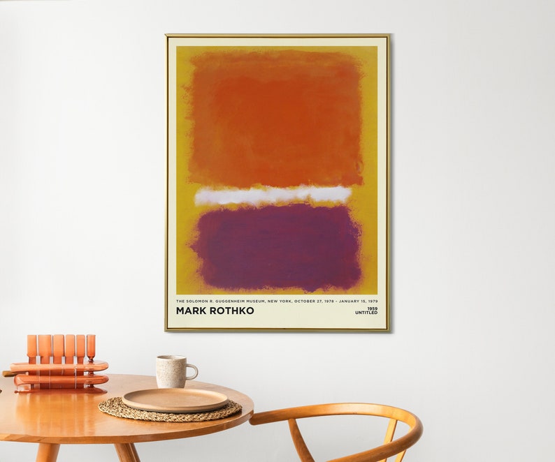 Mark Rothko Print - Yellow Orange Painting Large Abstract Wall Art for ...