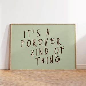 Forever Kind of Thing - Romantic Wall Art - Love Quotes Print - Cozy Home Decor - Minimalist Red Art - Trendy Preppy Apartment Gift