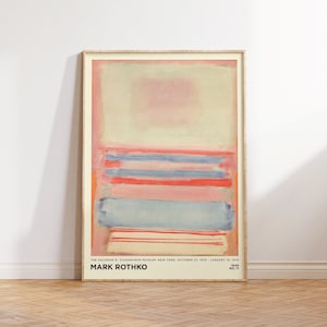 Mark Rothko Print - Pastel Soft Painting Large Abstract Wall Art for Living Room & Office Wall Art -  Pink Canvas Home Decor - Home Gifts