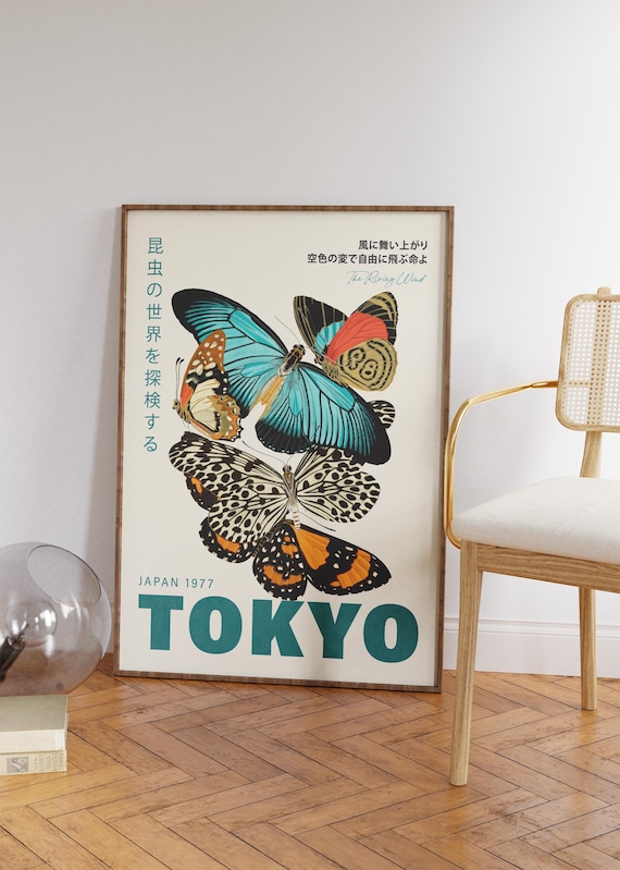 Butterfly Japanese Poster – Vintage Tokyo Exhibition Print