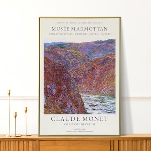 Claude Monet Print - Beautiful Valley Landscape Painting - Large Vintage Wall Art for Living Room and Home Decor - Nature Art for Gifts