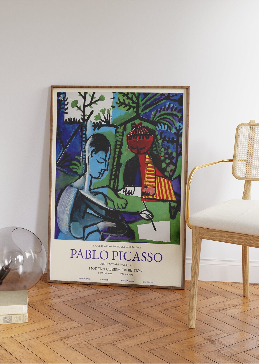 Pablo Picasso Print - Abstract Blue Painting Wall Art - Modern Famous ...