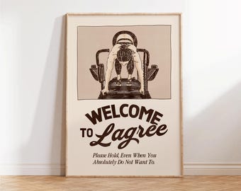 Welcome to Lagree Poster, Pilates Wall Art, Pilates Studio Decor, Gift for Lagree Lover, Hot Girly Print, Fitness Wall Decor