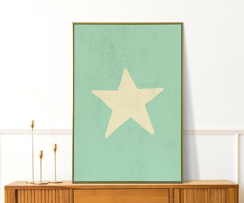 Retro Hand Drawn Star Wall Art, Tosca Wall Art, Tosca Wall Art, Stars