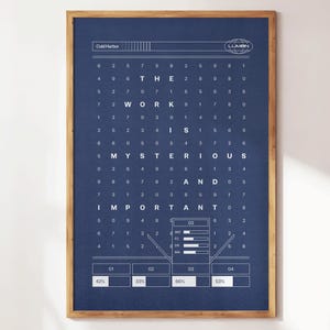 Work is Mysterious - Severance Poster - Severance Lumon Wall Art - Severance Merch - TV Show Office Decor - Severance Themed Party Gift