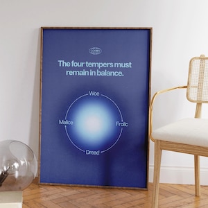 The Four Tempers - Severance Poster - Severance Lumon Wall Art - Severance Merch Print - TV Show Office Decor - Severance Themed Party Gift