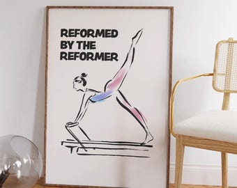 Pilates es mi terapia - Arte de Pilates - Arte mural de Pilates - Decoración de estudio de Pilates - Entrenador de Pilates - Arte fitness femenino - Regalo de princesa de Pilates