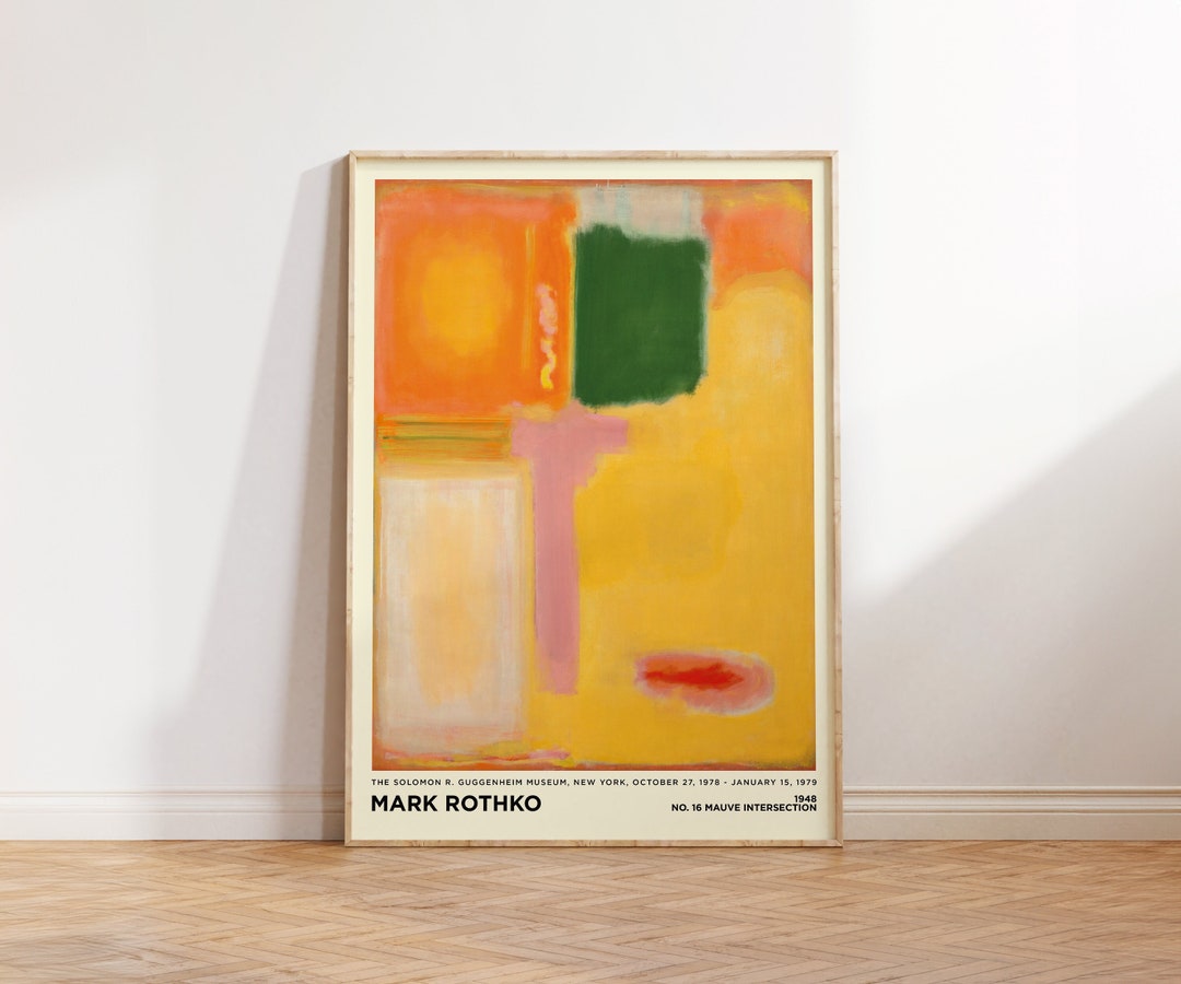 Mark Rothko Pastels Mark Rothko Print - Pastel Orange Painting Large Abstract Wall Art for ...
