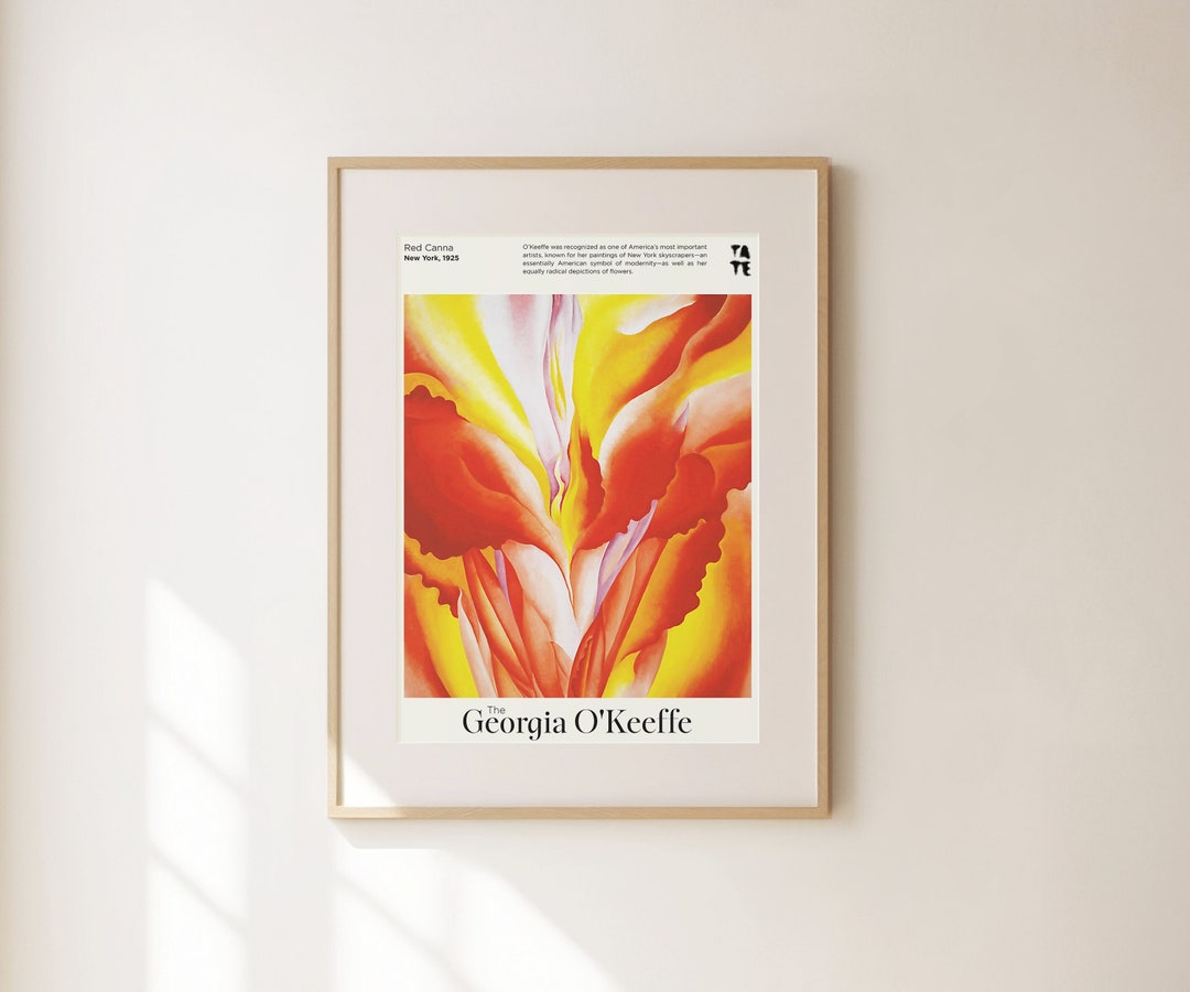 Georgia O'keeffe Print - Red Canna Flower Print - Botanical Red