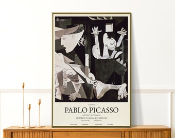 パブロ・ピカソ - ゲルニカ 1937年 美術館品質の手描き油絵複製画 反戦
