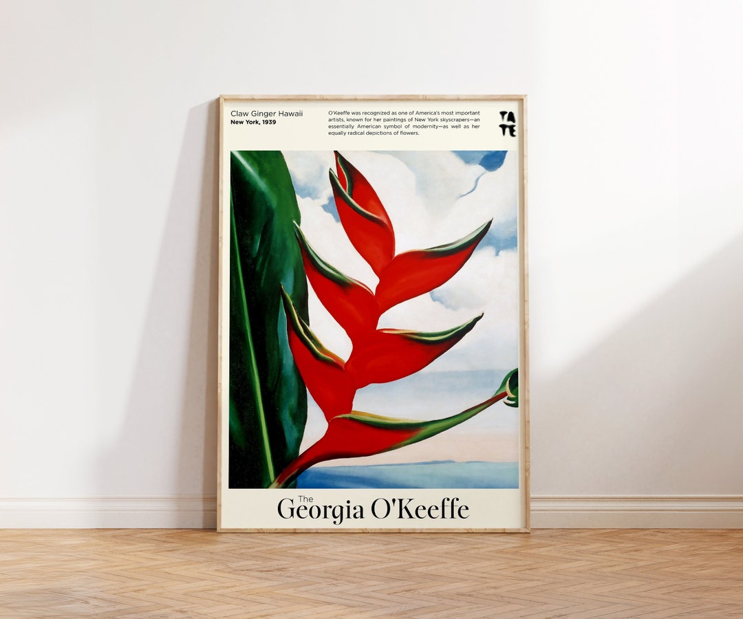 Georgia O'keeffe Print - Claw Ginger Print - Tropical Botanical