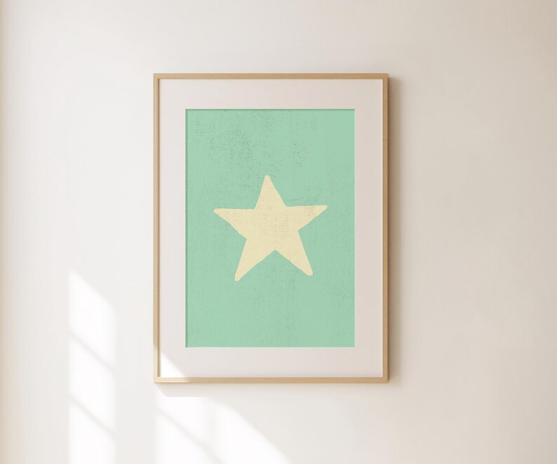 Retro Hand Drawn Star Wall Art, Tosca Wall Art, Tosca Wall Art, Stars