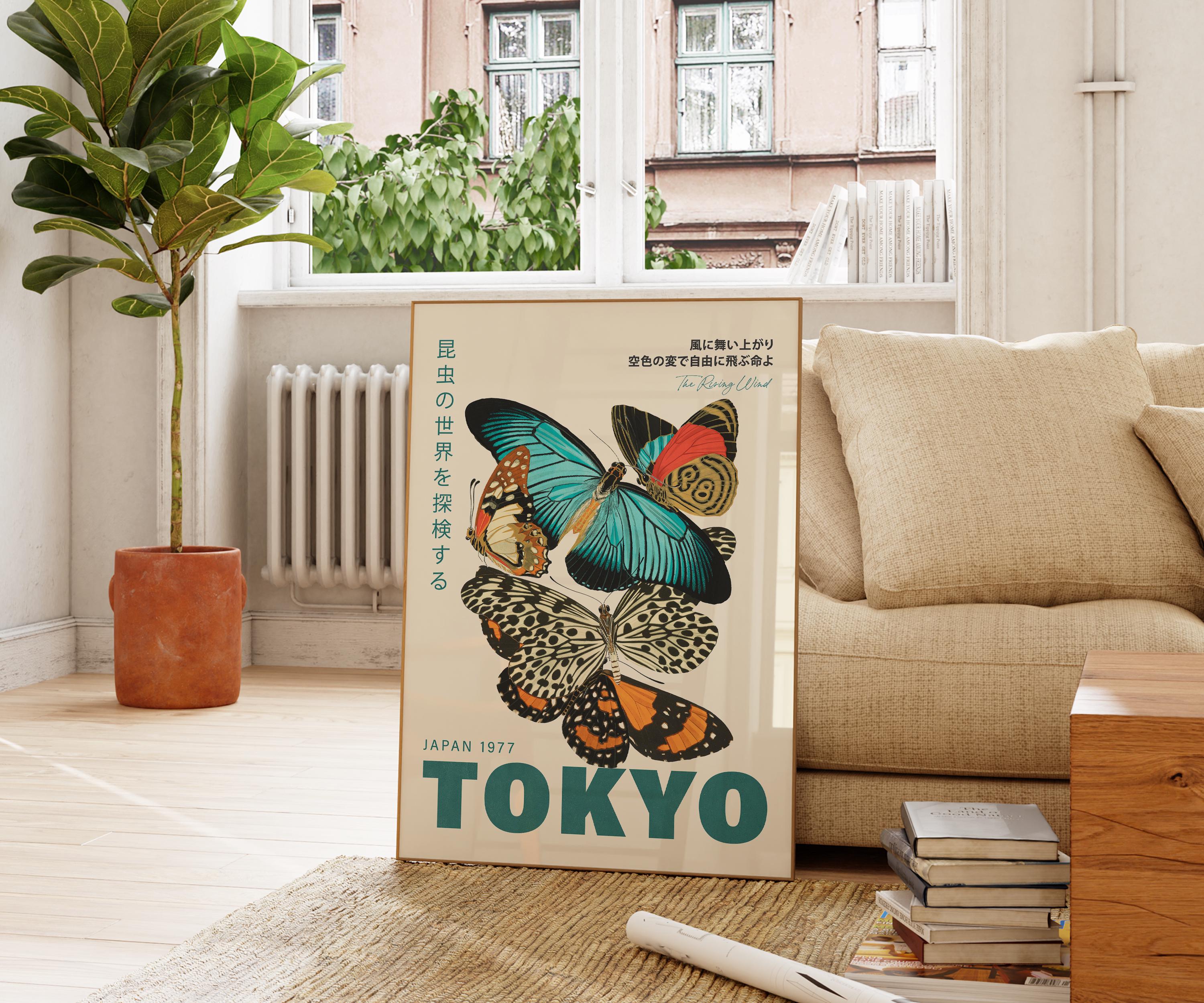 Butterfly Japanese Poster – Vintage Tokyo Exhibition Print