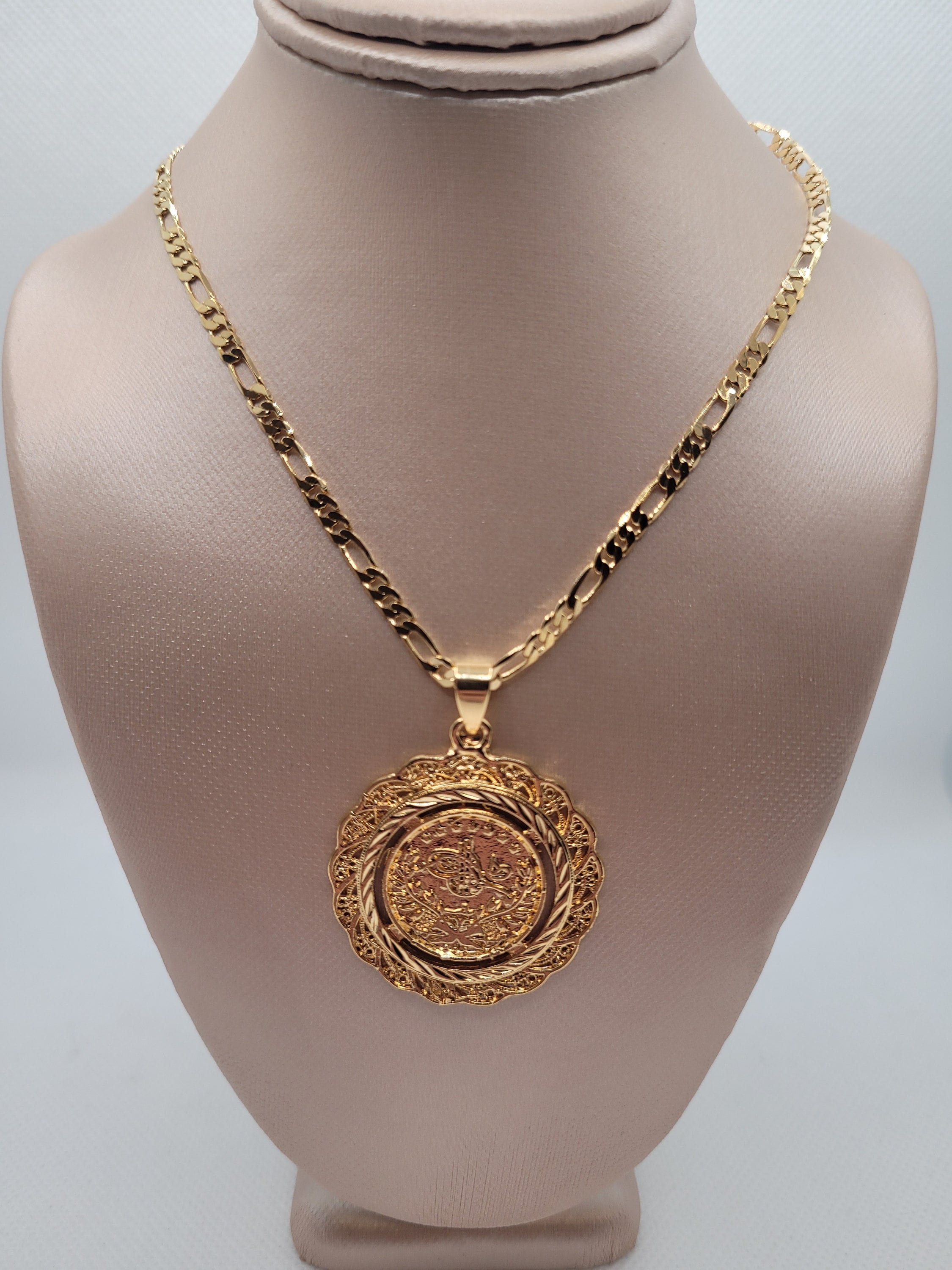 4.6cm Pendant Necklace Arab Coin for Women 18k Gold Plated Iced Out Turkey Coin  Jewelry Turk Coins | Wish